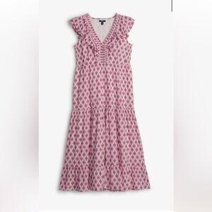 Hatley aria midi dress pink and white